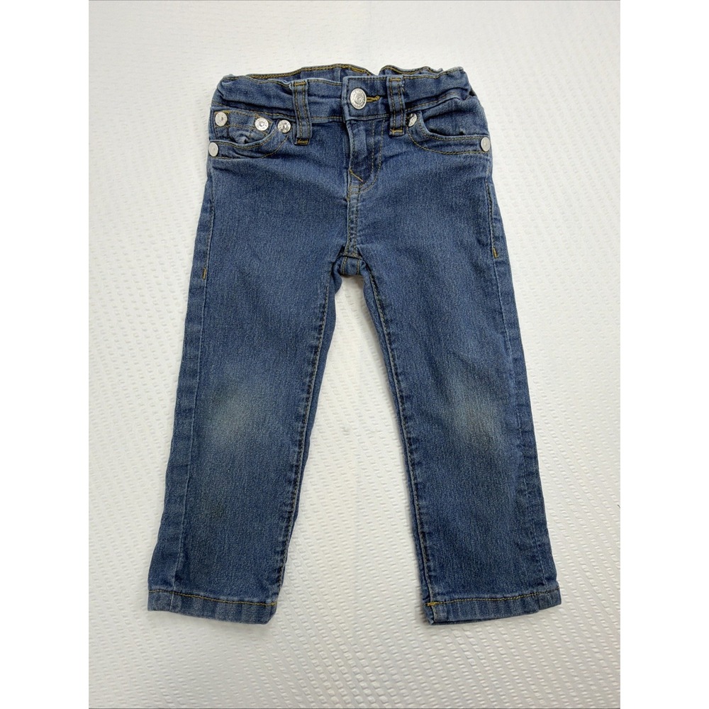 True Religion Toddler Distressed Denim Jeans Geno Relaxed Size 3